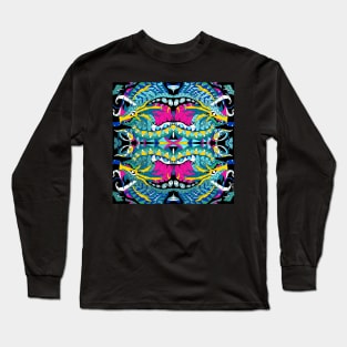 the dragon madness in underworld sea pattern Long Sleeve T-Shirt